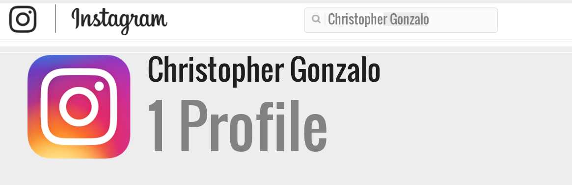 Christopher Gonzalo instagram account