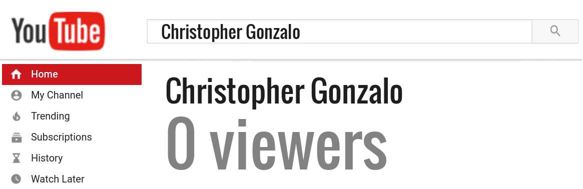 Christopher Gonzalo youtube subscribers