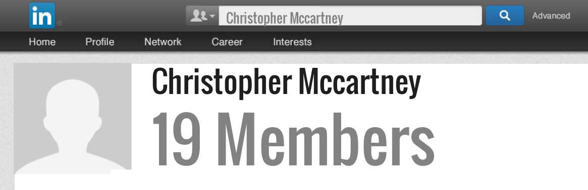 Christopher Mccartney linkedin profile