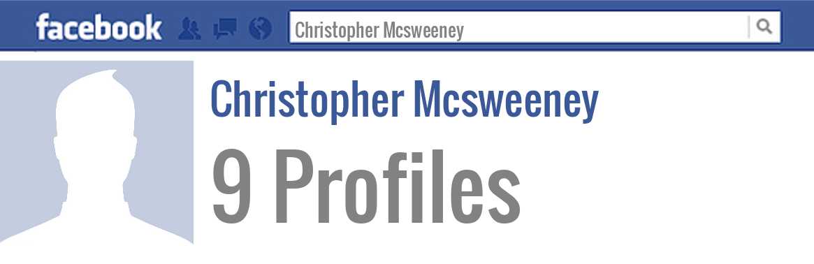 Christopher Mcsweeney facebook profiles