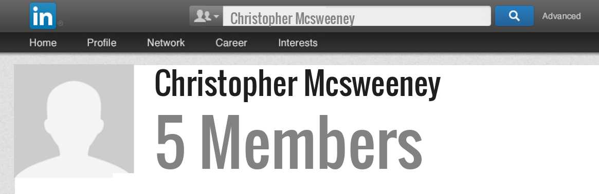 Christopher Mcsweeney linkedin profile