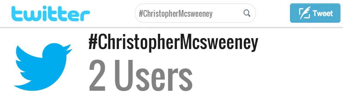 Christopher Mcsweeney twitter account