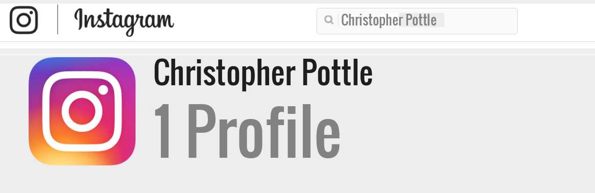 Christopher Pottle instagram account