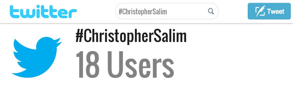 Christopher Salim twitter account