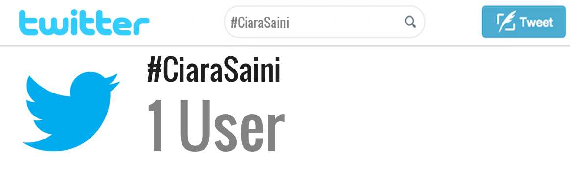 Ciara Saini twitter account