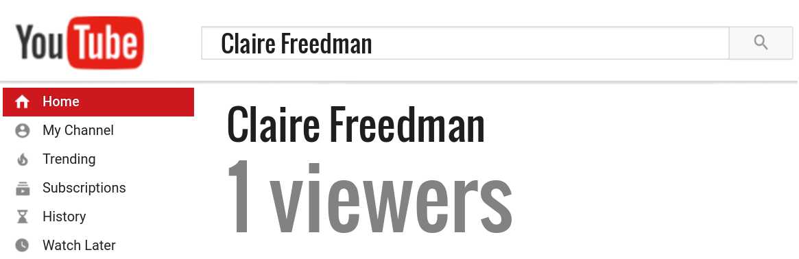 Claire Freedman youtube subscribers