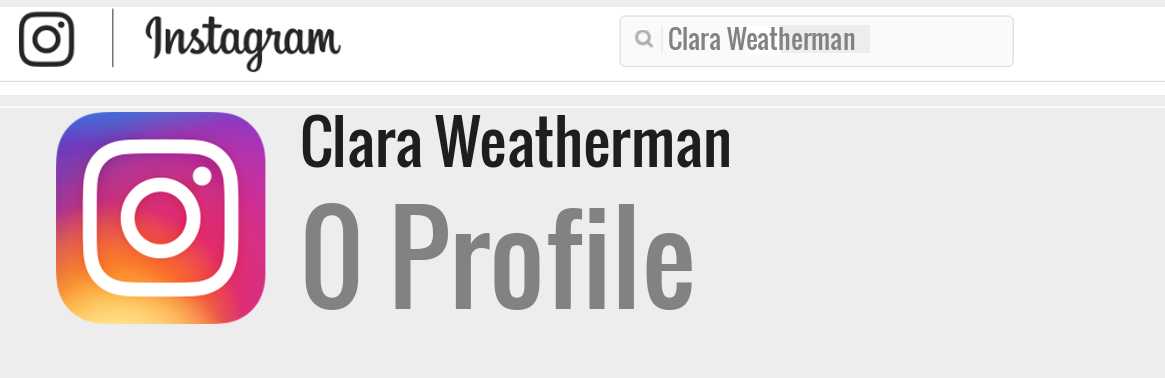 Clara Weatherman instagram account