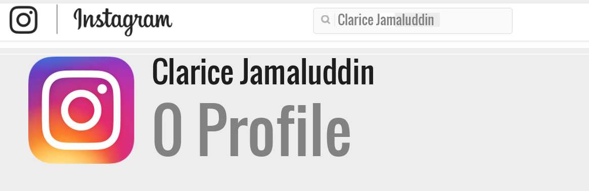Clarice Jamaluddin instagram account
