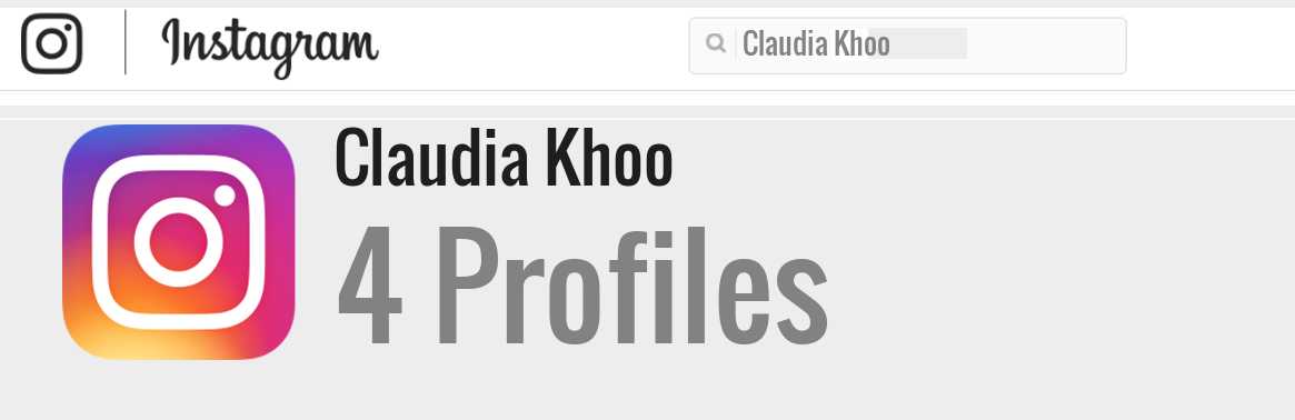 Claudia Khoo instagram account