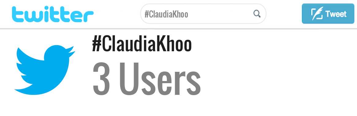 Claudia Khoo twitter account