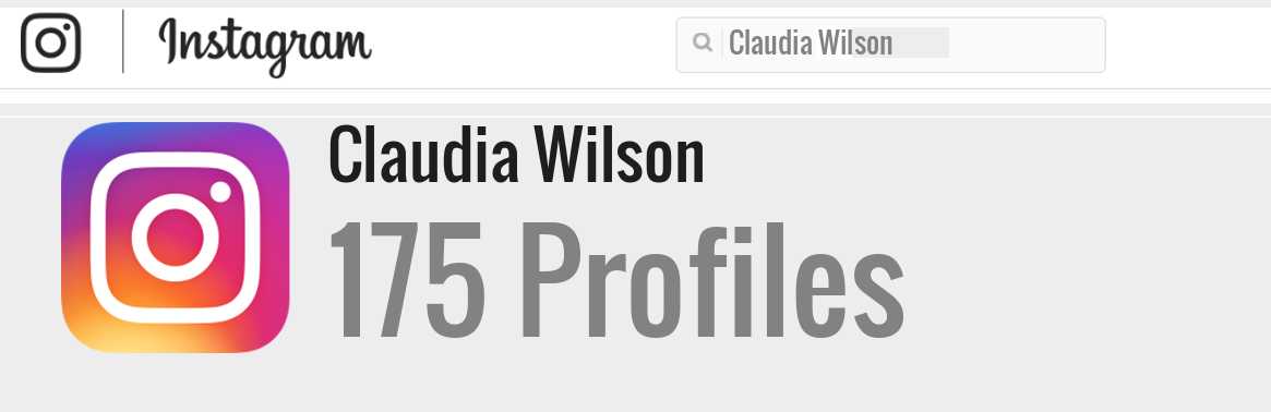 Claudia Wilson instagram account