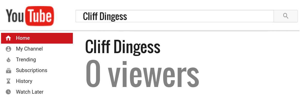 Cliff Dingess youtube subscribers