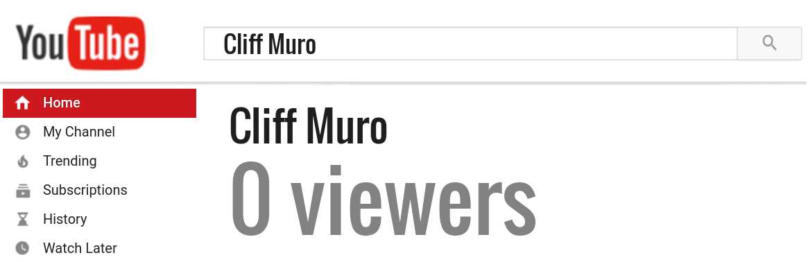 Cliff Muro youtube subscribers