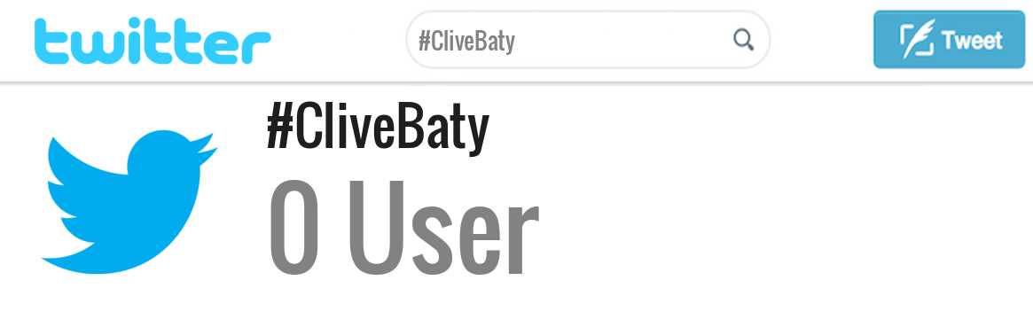 Clive Baty twitter account