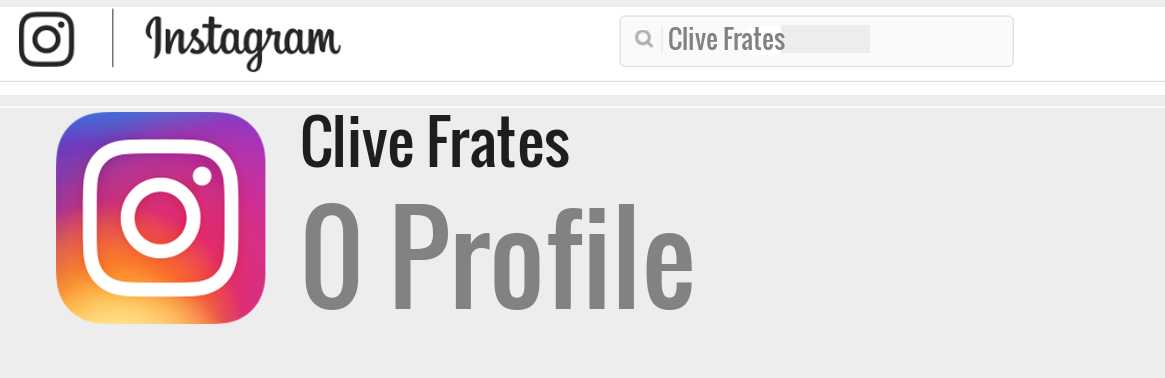 Clive Frates instagram account