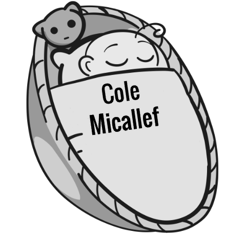 Cole Micallef sleeping baby