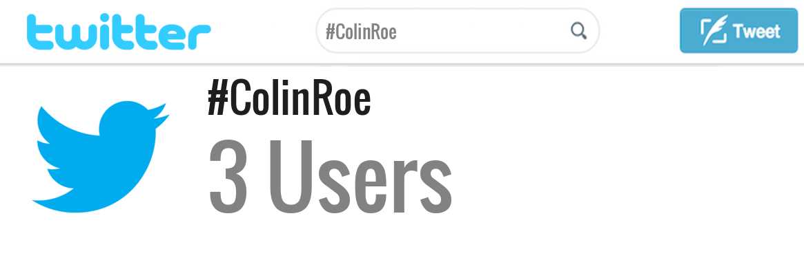 Colin Roe twitter account