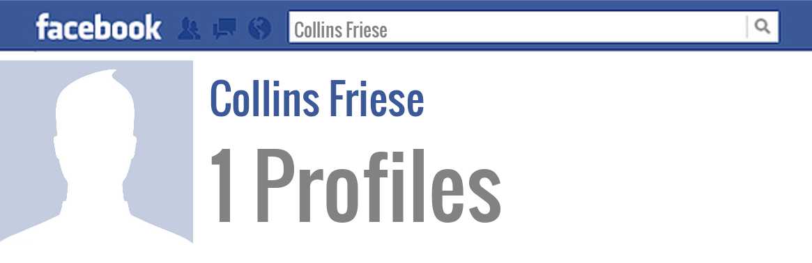 Collins Friese facebook profiles
