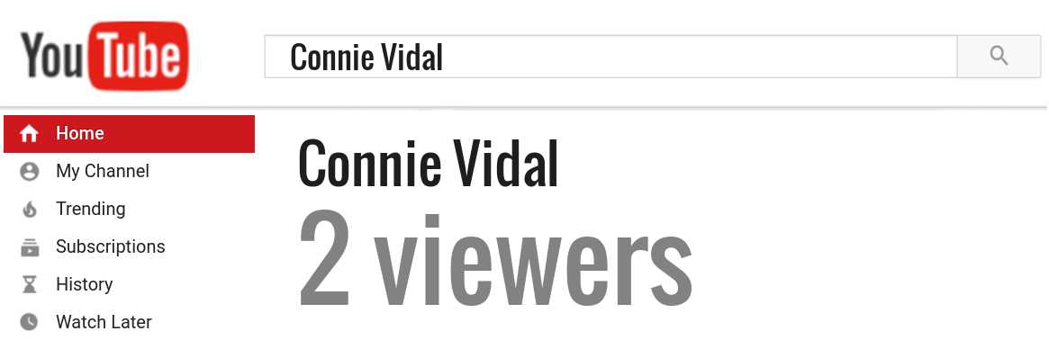 Connie Vidal youtube subscribers