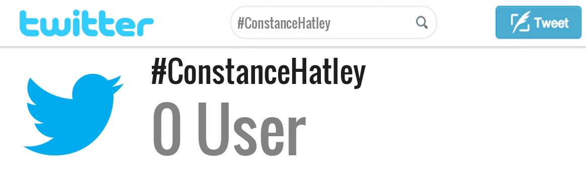 Constance Hatley twitter account