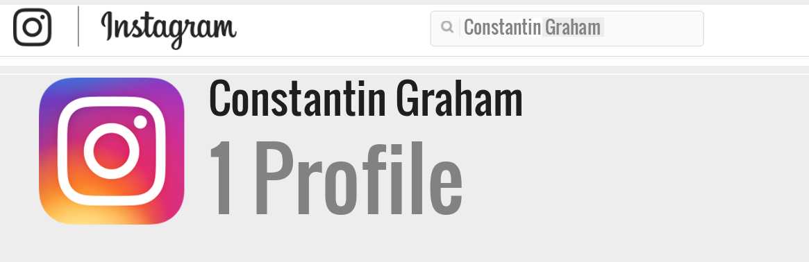Constantin Graham instagram account