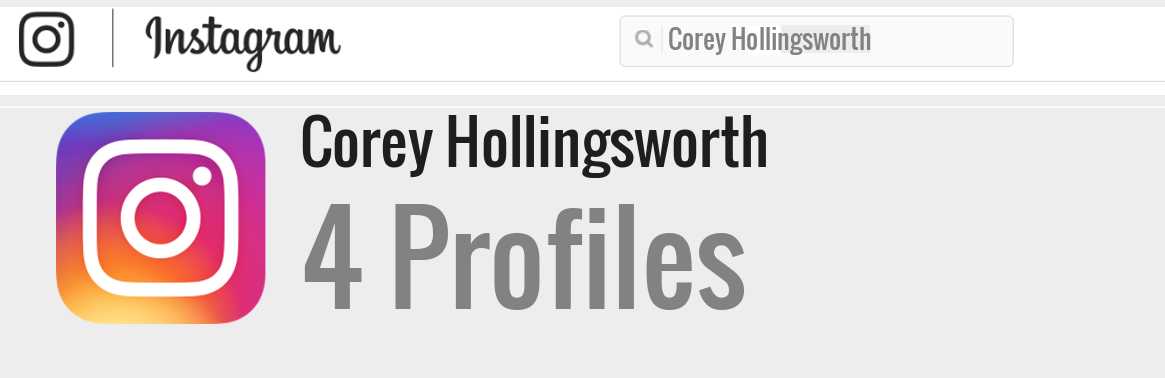 Corey Hollingsworth instagram account