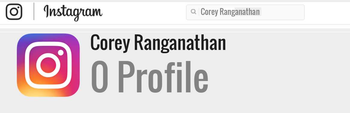 Corey Ranganathan instagram account