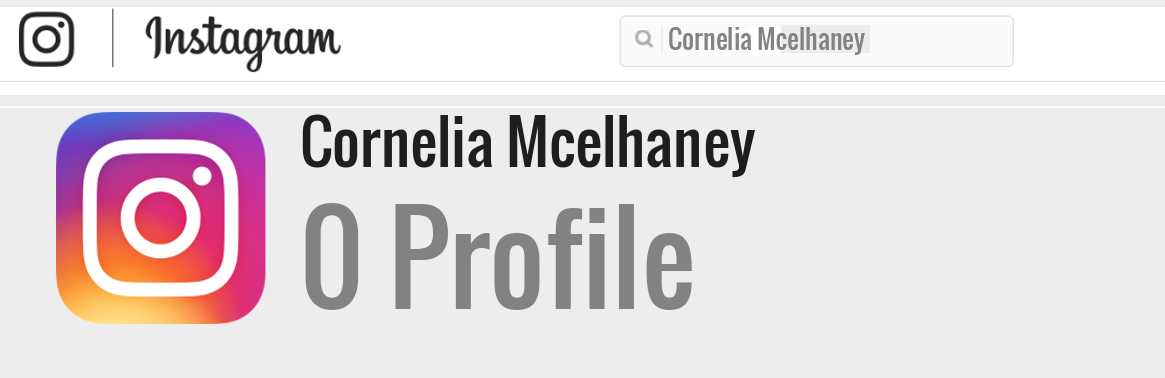 Cornelia Mcelhaney instagram account