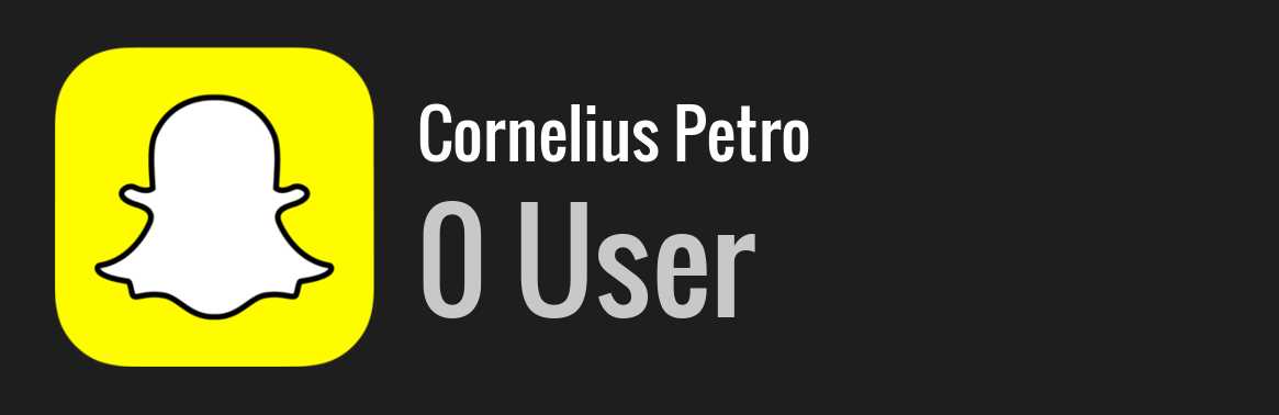 Cornelius Petro snapchat