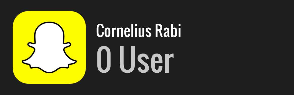 Cornelius Rabi snapchat