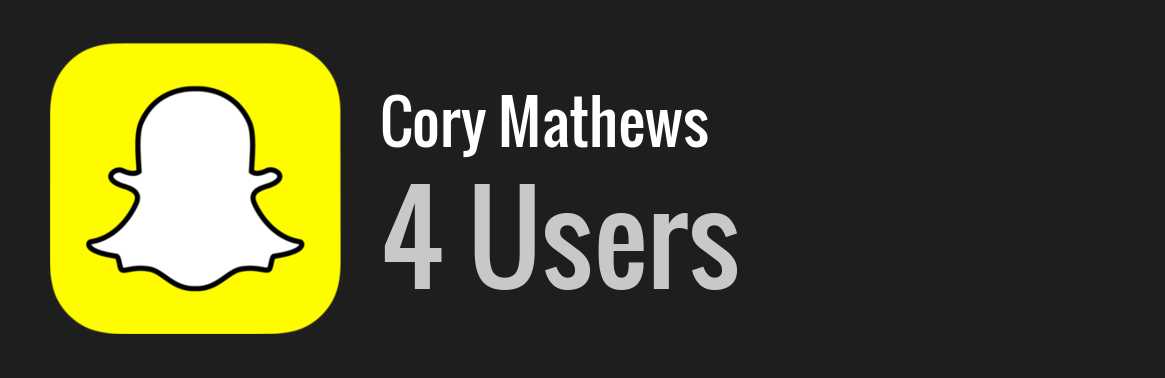 Cory Mathews snapchat