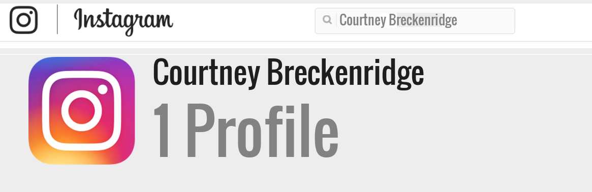 Courtney Breckenridge instagram account