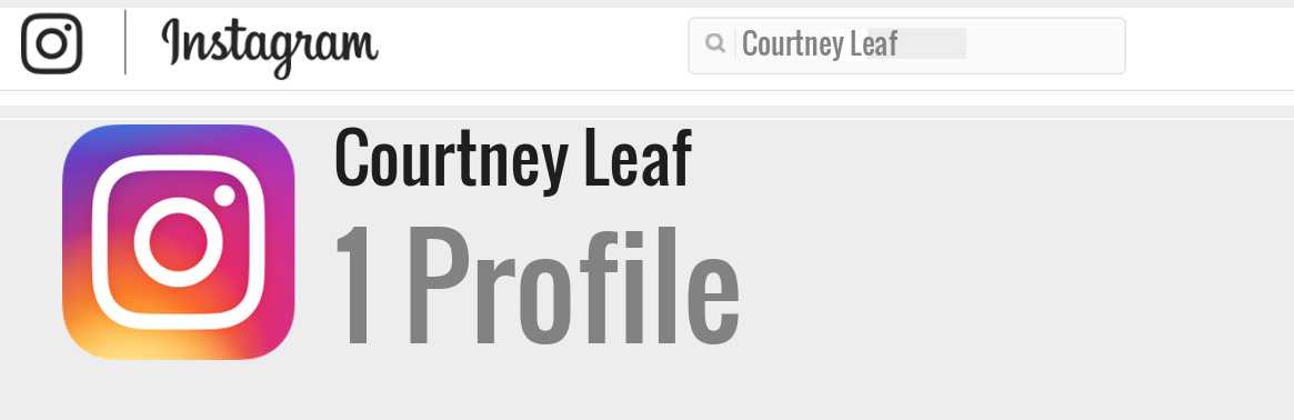 Courtney Leaf instagram account