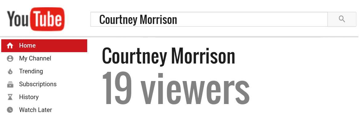 Courtney Morrison youtube subscribers