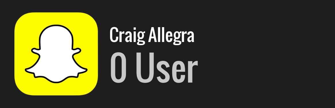 Craig Allegra snapchat