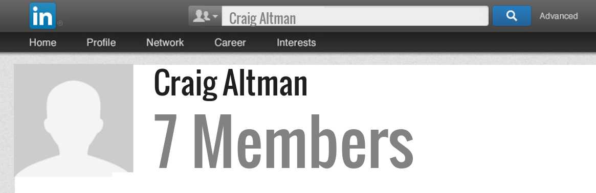 Craig Altman linkedin profile