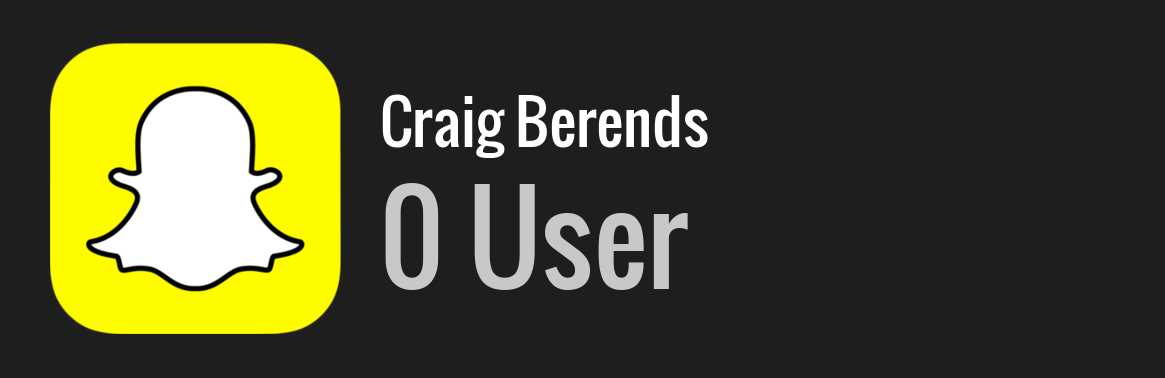 Craig Berends snapchat