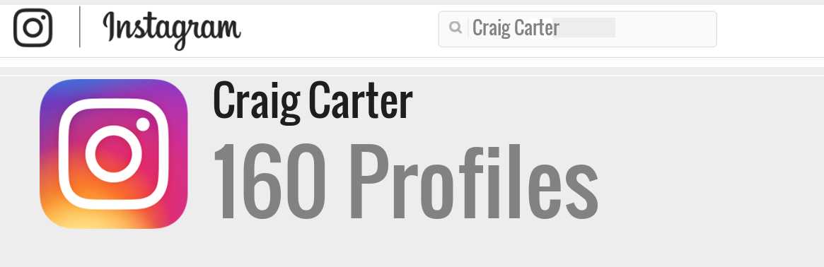 Craig Carter instagram account