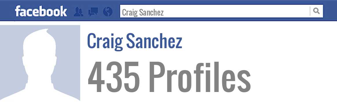 Craig Sanchez facebook profiles