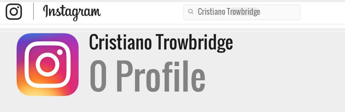 Cristiano Trowbridge instagram account