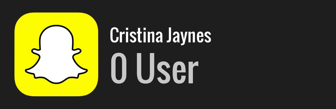 Cristina Jaynes snapchat