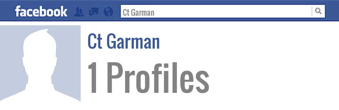 Ct Garman facebook profiles