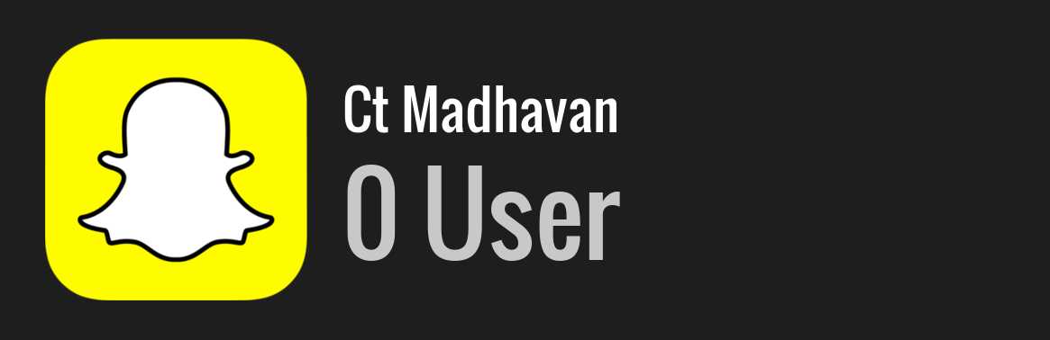 Ct Madhavan snapchat