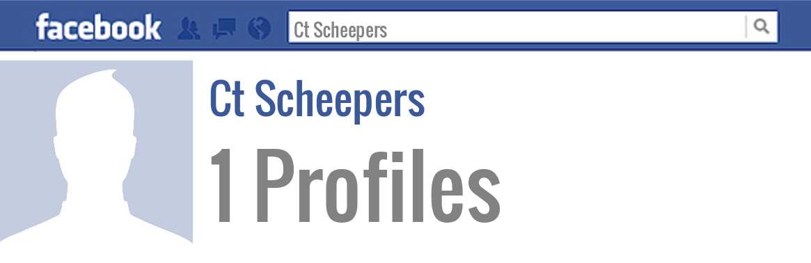Ct Scheepers facebook profiles