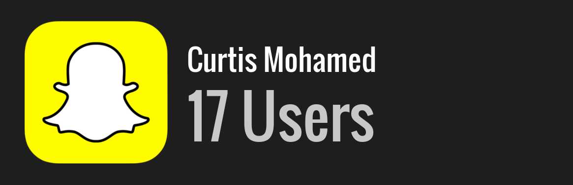 Curtis Mohamed snapchat