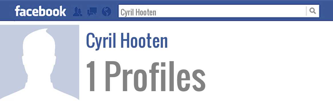 Cyril Hooten facebook profiles