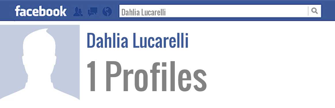 Dahlia Lucarelli facebook profiles