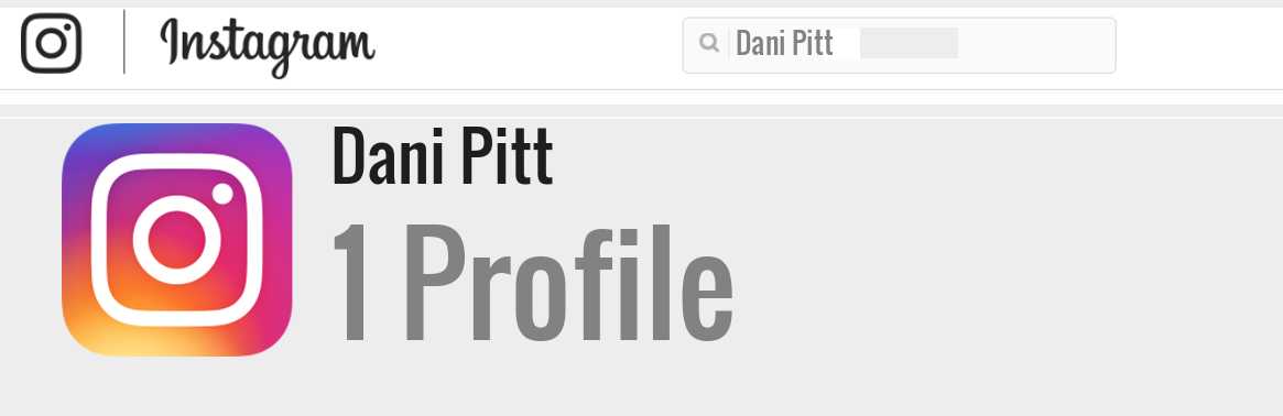 Dani Pitt instagram account