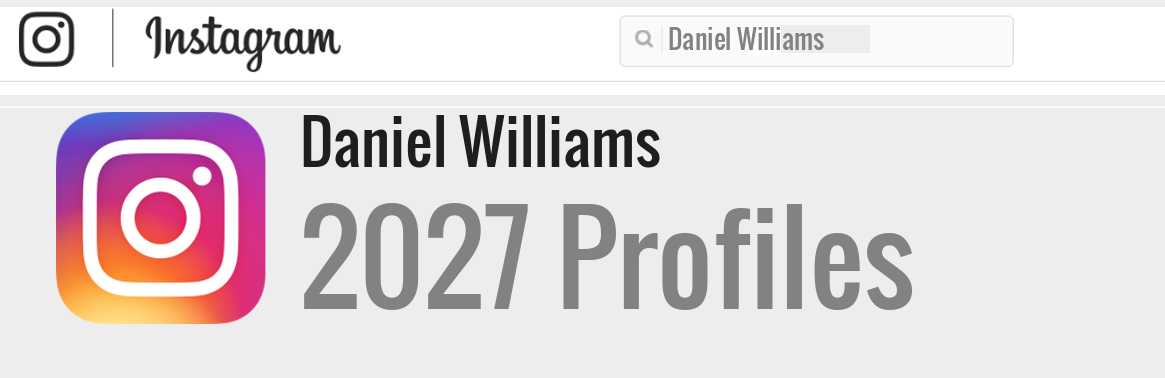 Daniel Williams instagram account