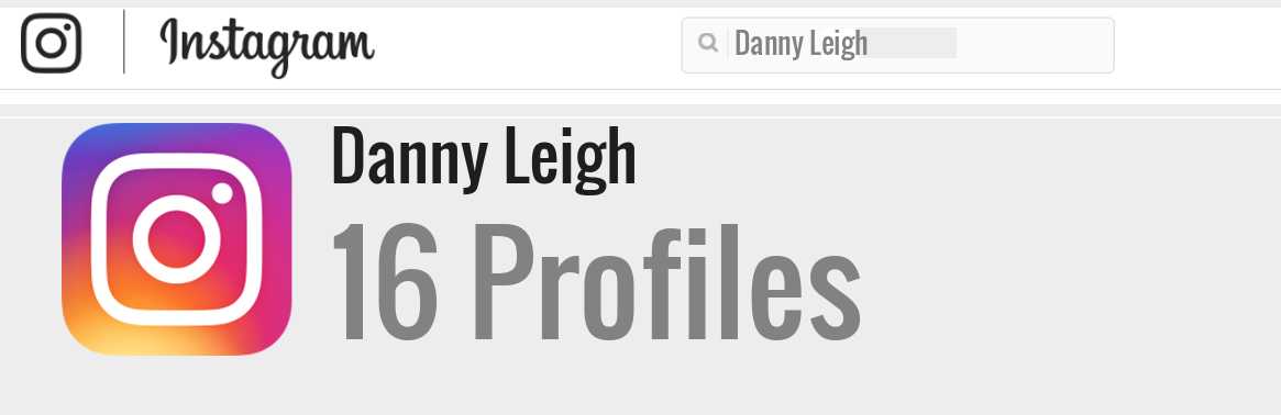 Danny Leigh instagram account
